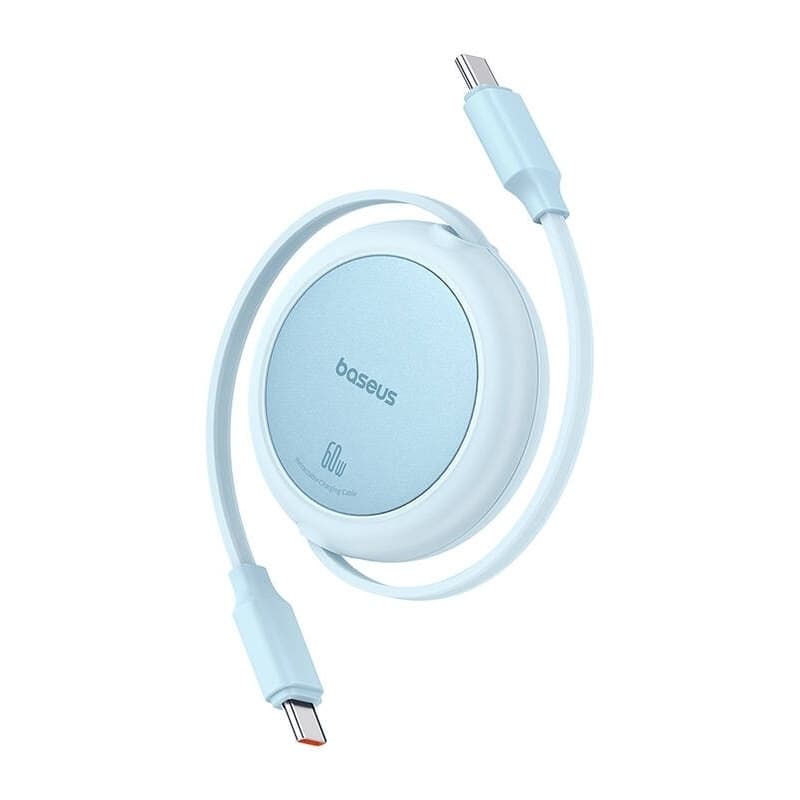 Baseus Cable Free2Pull Retractable USB Type-C/ Type-C USB 60 W 1 m Light Blue P10364500311-01