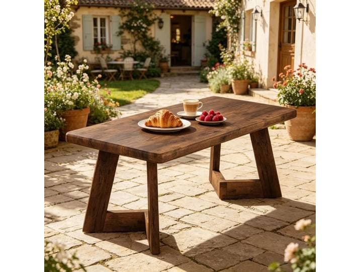 Table Basse - Table de Salon Style Campagne avec Pieds en V - 120 x 60 cm Table Basse Rectangulaire pour Canapé - Brun Rustique