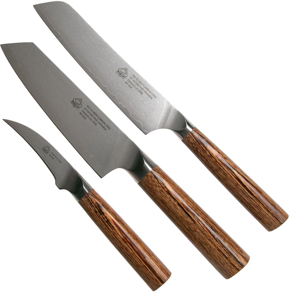 Zestaw noży PUMA IP Small Chef, Santoku, Paring knife 821212, 3 szt.