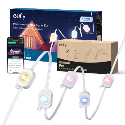 eufy Permanent Outdoor Lights E22, 150 ft White, 150ft