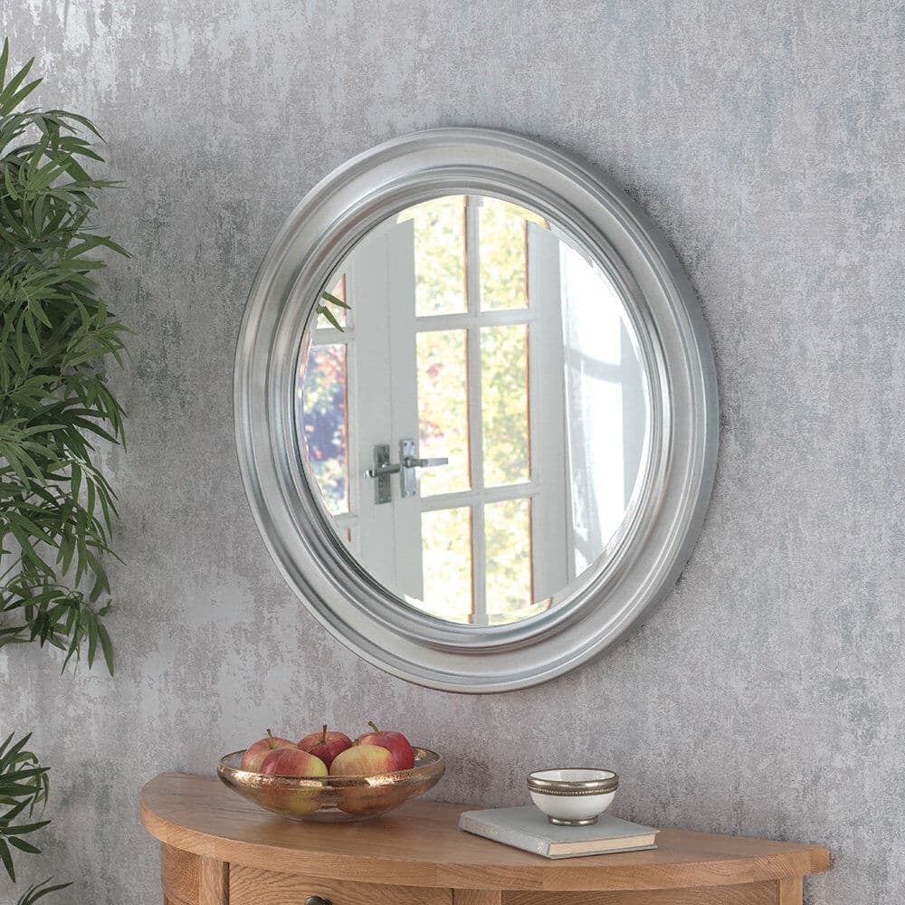 Canora Grey Pressley Round Mirror with Hooks Black 64cm H X 64cm W X 3cm D