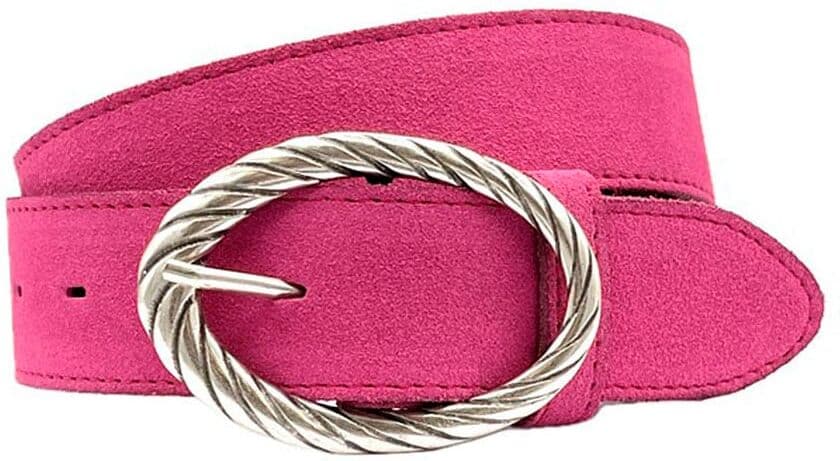 Ledergürtel RETTUNGSRING GÜRTEL, Damen, Gr. 80, pink, Rindsleder, Gürtel Ledergürtel pink 80