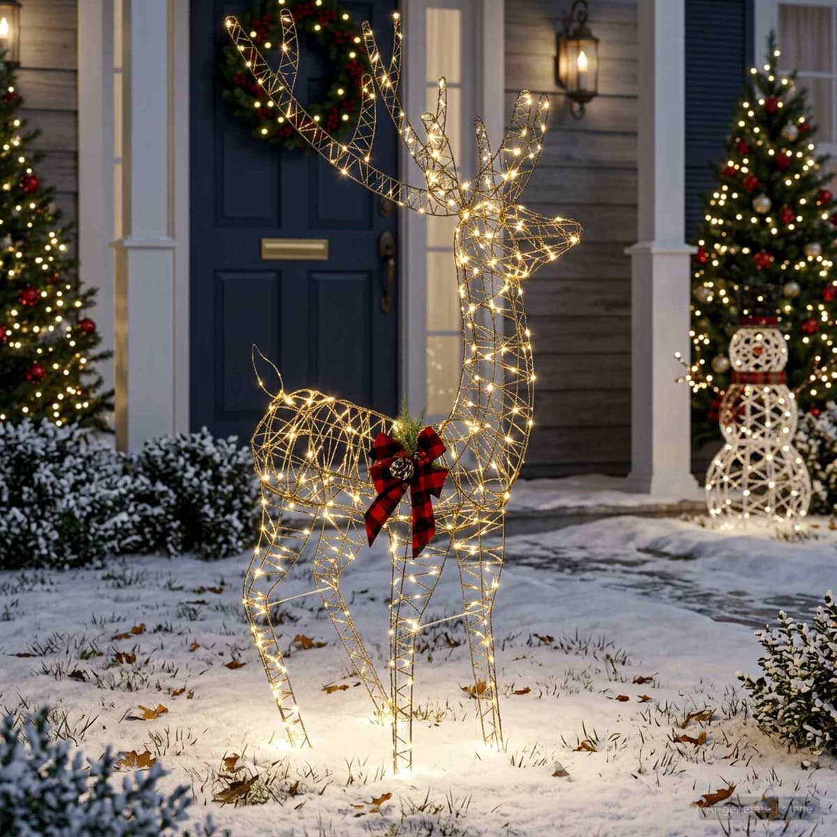 vidaXL Renne de Noël 3D LOVIISA 560 LED Blanc chaud 96 x 40 x 180 cm