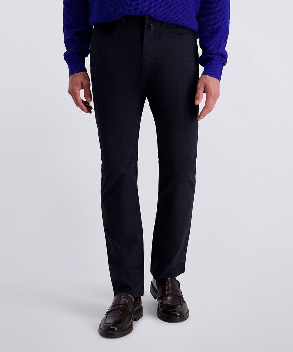 5-Pocket-Hose PIERRE CARDIN "PC-Lyon", Herren, Gr. 40, Länge 30, schwarz (salute), Web, Obermaterial: 48% Baumwolle, 48% Viskose, 4% Elasthan, lang, Hosen 5-Pocket-Hose, fein gemusterst salute 40, Länge 30