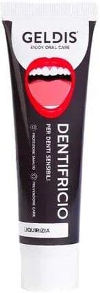 Geldis Dentifricio Liquirizia 100 ml Protezione Antimacchia e Riparazione Smalto per Denti Sensibili