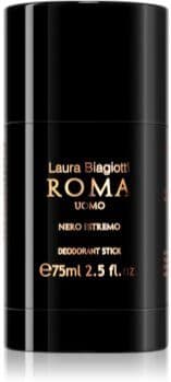 Laura Biagiotti Roma Uomo Nero Estremo desodorizante em stick para homens 75 ml. Roma Uomo Nero Estremo