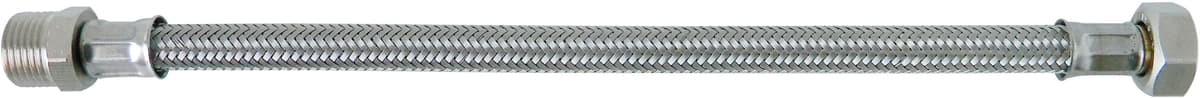 Faid FLESSIBILE ACCIAIO INOX M1/2''xF1/2'' LUNGHEZZA 30 cm MASCHIO GIREVOLE PORTATA 48 l/min