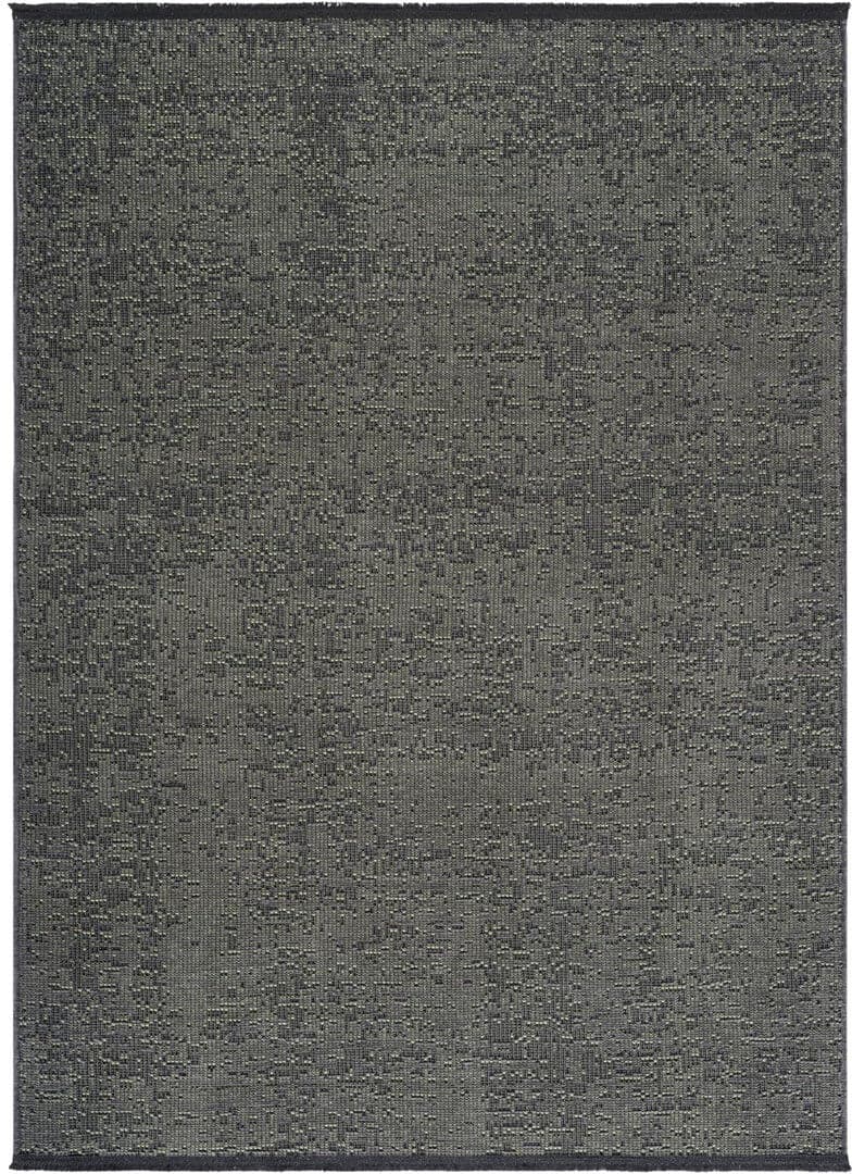 Ruglenza Home Ruglenza Modern Woven Rug - Washable Soft Touch Carpet, Non Slip Base, Easy Clean Wool Blend Texture, Decorative Area Rug for Living Room & Bedroom Anthracite/Light Green 120 x 170 cm