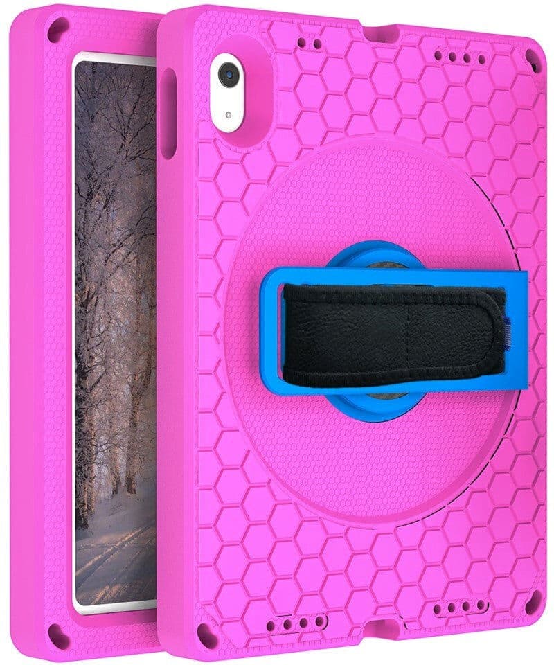 TABLETCOVERS.DK iPad 11" (2025) / iPad 10.9" (2024/2022) EVA Skum Cover m. Kickstand & Håndholder - Lyserød