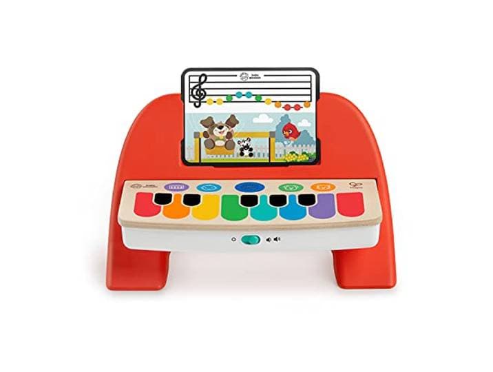 Baby Einstein, Hape, Cal's First Melodies Magic Touch Piano, muziekspeelgoed van hout, elektronische muziekinstrumenten voor kinderen, 6 melodieën, 4 muziekstemmen, 3 partituren, vanaf 6 maanden