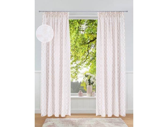 Gardine GOODPRODUCT Amani Gr. 3, beige, B:135cm H:225cm, Polyester, Gardinen, Gardine