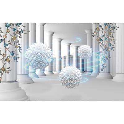 Fototapete PAPERMOON "Abstrakt 3D Effekt", bunt, B:2m L:1,49m, Vlies, Tapeten