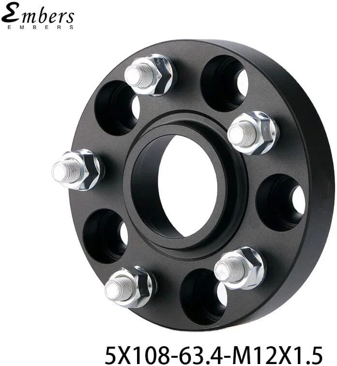 Embers Wheel Spacer Adapter PCD 5x108 CB 63.4 For Ford Focus C-MAX Taurus Jaguar XJ XF XK S-TYPE PoleStar M12x1.5 1 Piece