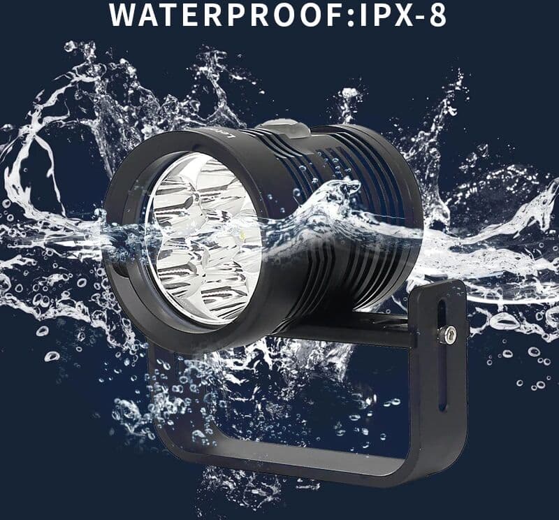 LetonPower Canister Dive Lamp Technical Diving Highlighted Flashlight6xL2 10000lm Scuba Dive Torch Underwater LED Video Light