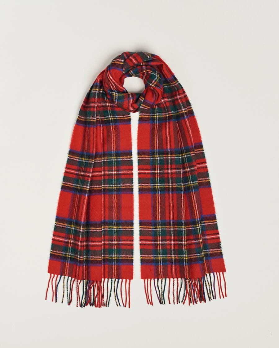 Gloverall Lambswool Scarf Royal Stewart men One size Rød,Flerfarvet