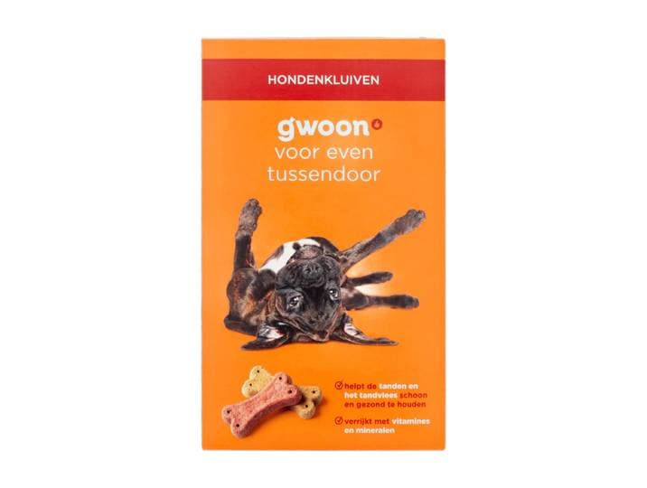 G'woon kauwbotten voor honden, doos 500 g