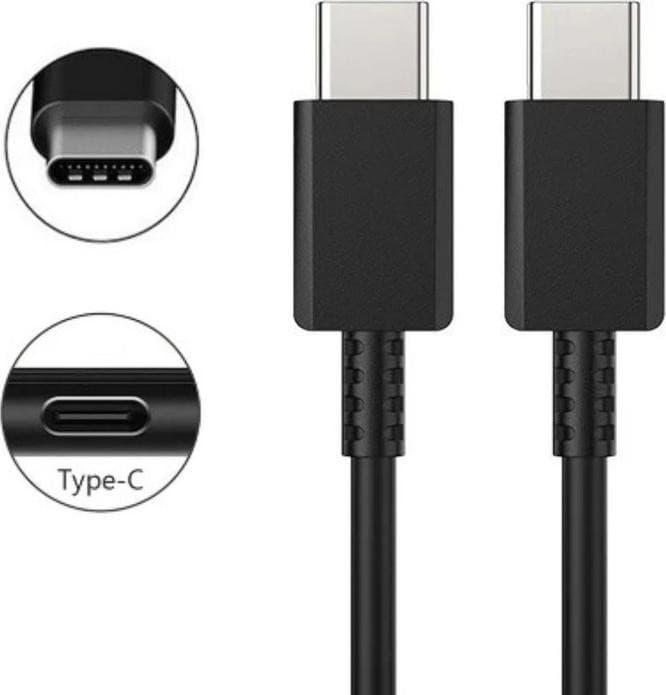 T-ProTek USB-C naar USB-C datakabel en oplaadkabel, Zwart