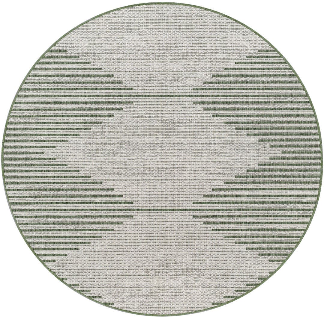 Natur Pur Darrah Global Indoor/Outdoor Rug Ivory;Dark Green;Grass Green;Seafoam Round 160cm