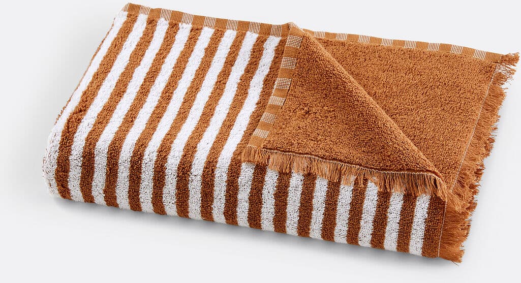 LA REDOUTE INTERIEURS Maxi drap de bain rayé éponge 500 g, Arzon