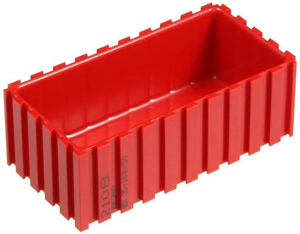 B2B Partner Plastikowy pojemnik na narzędzia 35-100x50 mm, czerwony