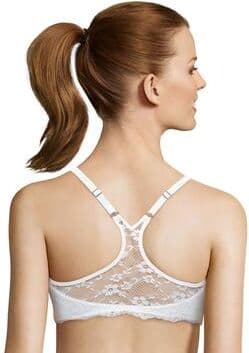 Plus Size Women's One Fab Fit® Extra Coverage Lace T-Shirt Bra 07112 by Maidenform in White (Size 34 C)