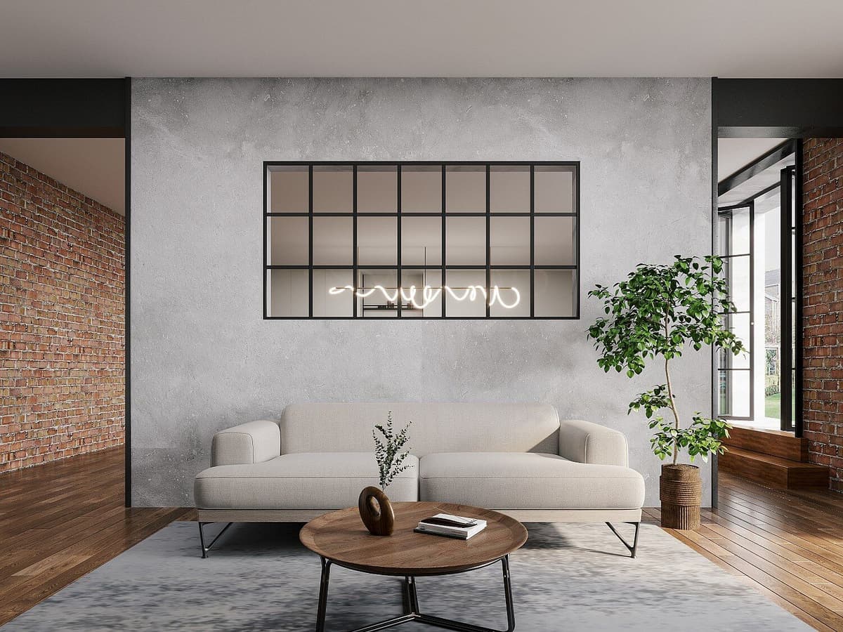 Unique Przeszklona ścianka w stylu oranżeryjnym z aluminium malowanego proszkowo - 210 x 105 cm - Czarny - ORANSA