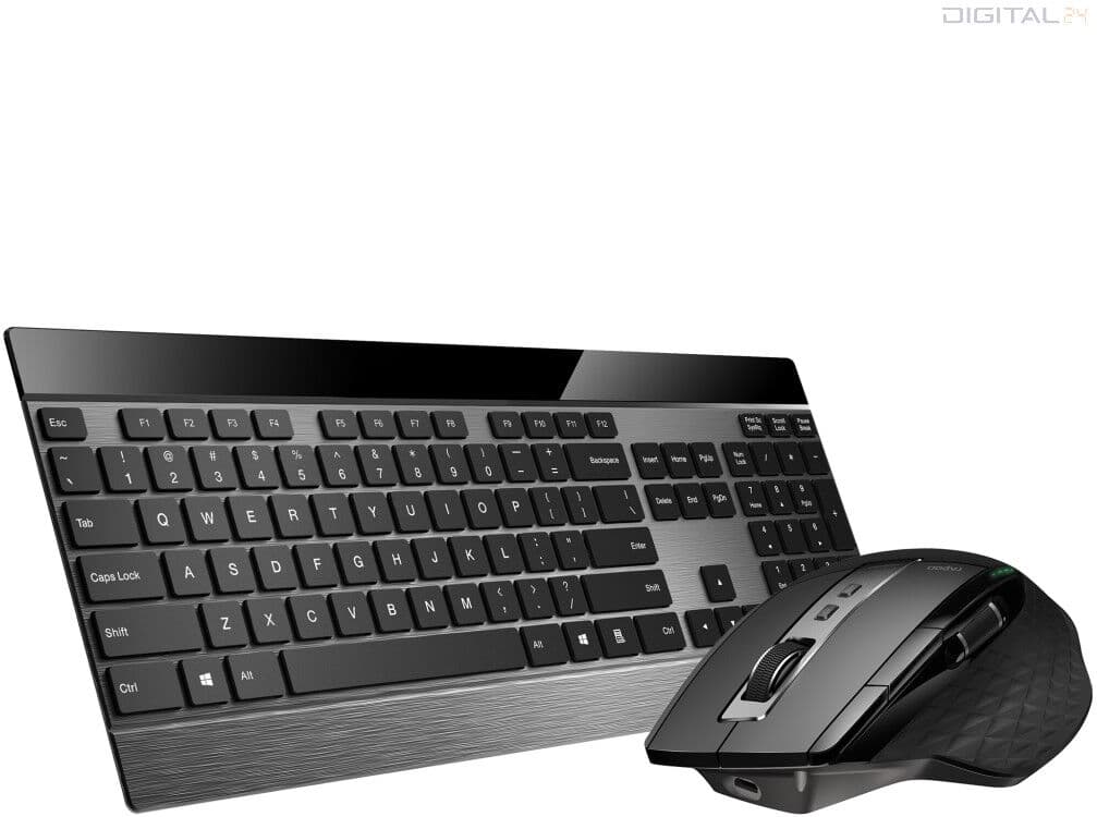 RAPOO 9900M vezeték nélküli billentyűzet + egér (Bluetooth, 2,4 Ghz), fekete (190912)
