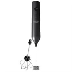 Adler AD 4533 Milchaufschäumer 2-in-1, wiederaufladbar, 3 Geschwindigkeiten, Edelstahl-Aufsätze, USB-C