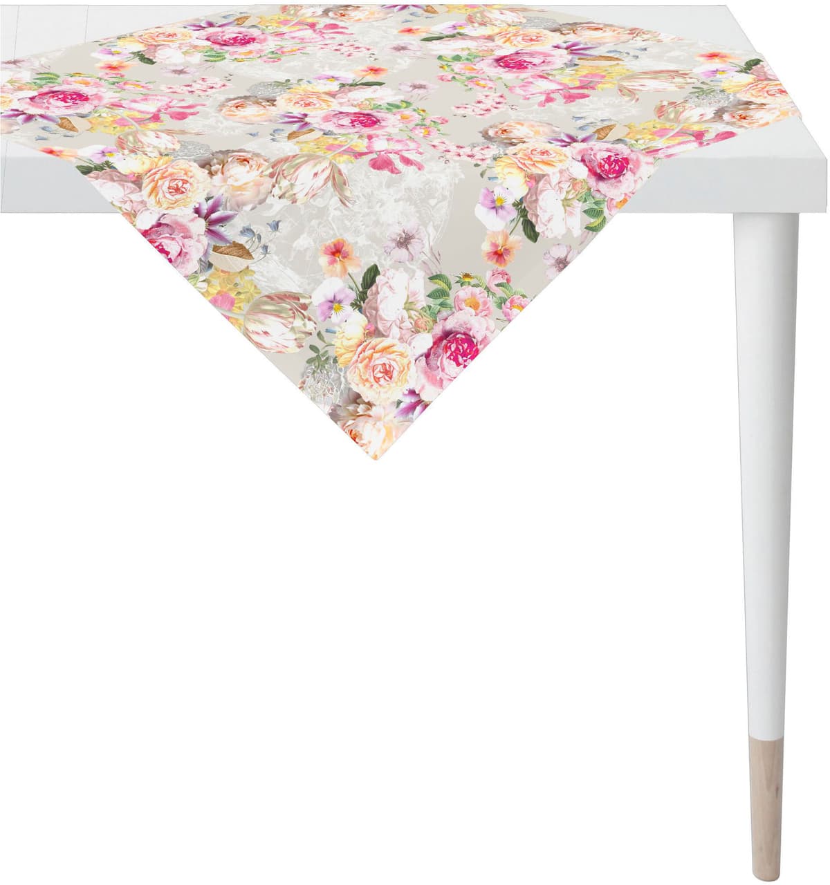 Mitteldecke APELT "5451", rosa (rosé), B:85cm L:85cm, Baumwolle, Polyester, Tischdecken, Mitteldecke rosé B/L: 85cm x 85cm, quadratisch
