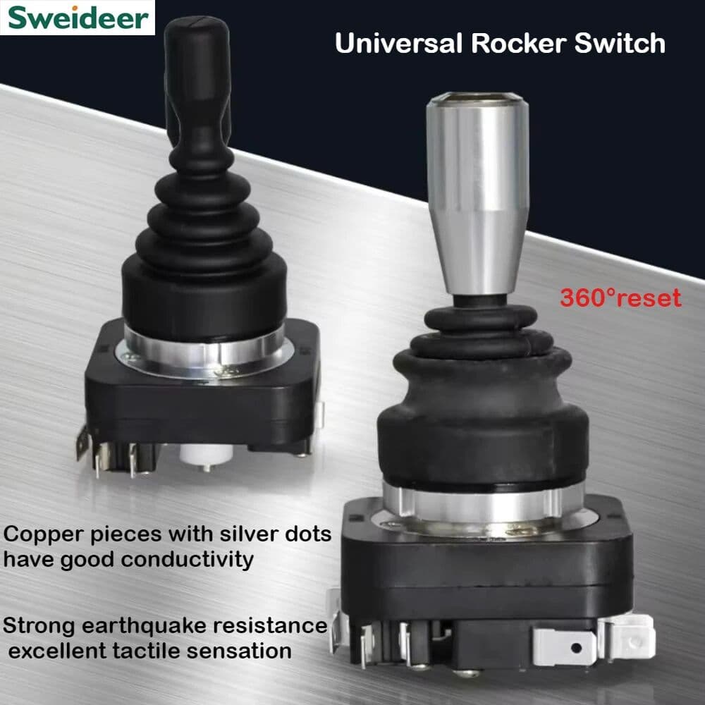 sweideer 8 Way Momentary Automatic Self-reset Latching Joystick Cross Control Switch 4direction Industrial Monolever Toggle Rocker Switch