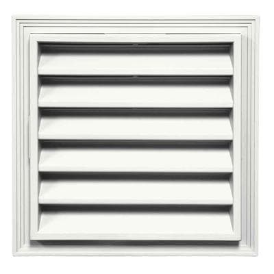 Mid America 12 Inch Square Vinyl Gable Vent Special Order 123 White