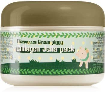 Elizavecca Green Piggy Collagen Jella Pack Máscara reafirmante de colágeno restauração intensiva e esticamento da pele 100 ml. Green Piggy Collagen Jella Pack