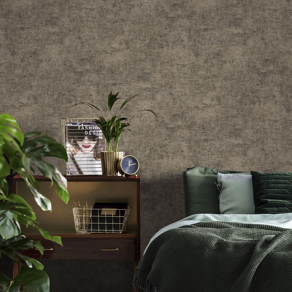 Vliestapete EASY DECOR "Beton Metallic Effekt", braun (bronze), B:0,52m L:10m, Vlies, Tapeten, 10mx52cm (ca. 5m2)