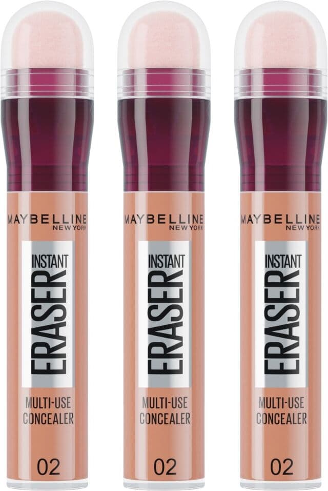 Maybelline New York Maybelline Instant Anti Age Eraser Eye Concealer, 02 Nude Triple