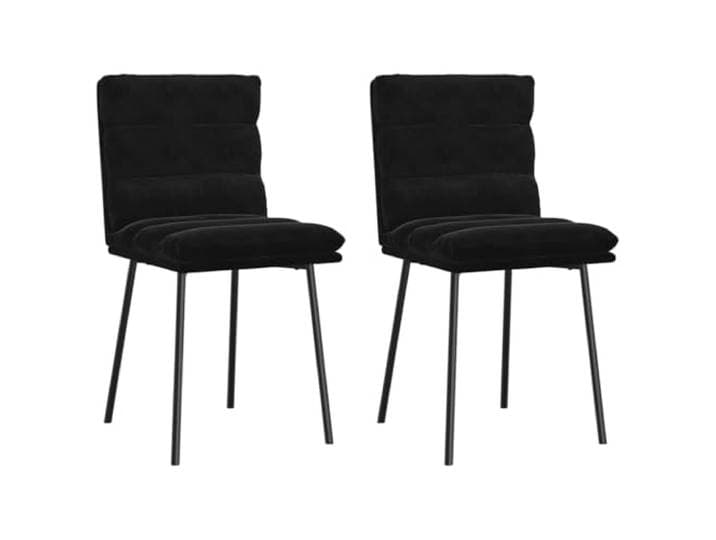 Coespram 2er Set Esszimmerstühle Schwarz Samt Polsterstuhl Metall Ergonomische Polsterstühle mit Samtbezug und Metallgestell für Esszimmer, Wohnzimmer oder Schminktisch im 2er Set.