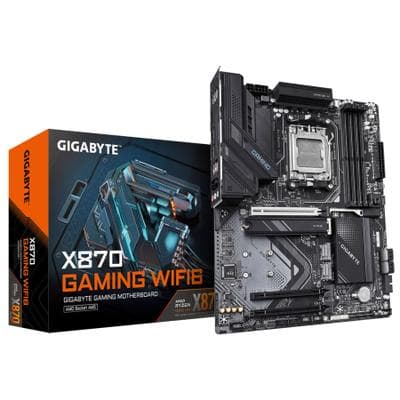 GIGABYTE Mainboard "X870 GAMING WIFI6 Mainboard - Unterstützt AMD Ryzen 9000 CPUs, 8+2+2 P", schwarz, B:8,1cm H:27,1cm T:33,5cm, Mainboards