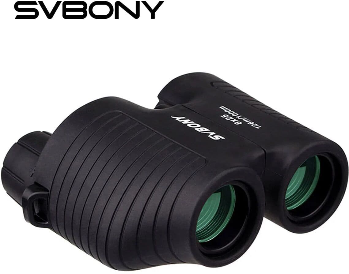 SVBONY 8x25 SV10 Binoculars Compact Fixed Focus Mini Portable Telescope Multi-coated Porro Prism for Outdoor Spoorts Games F9323