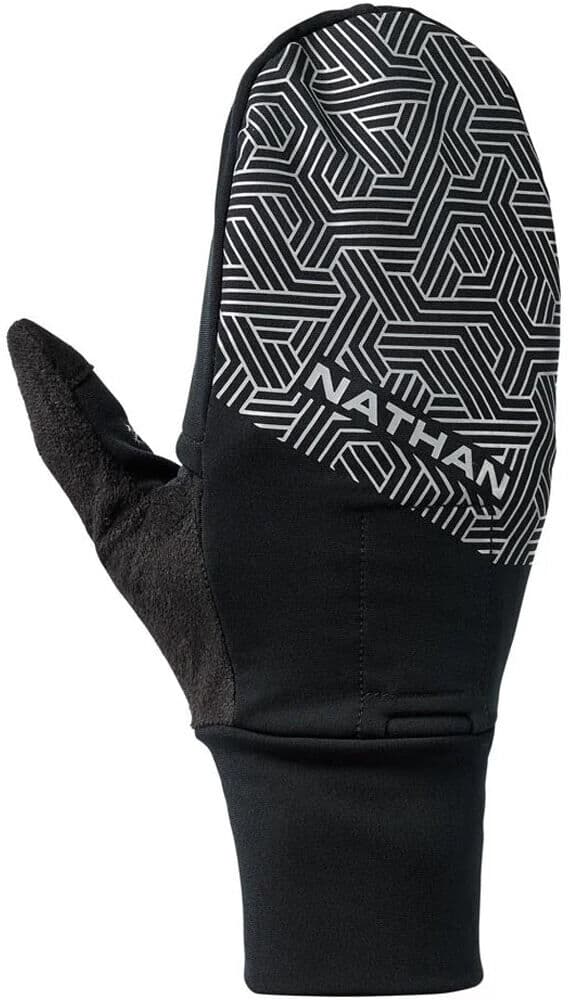 Nathan hypernight convertible mitt 2 guantes running Negro (XS)