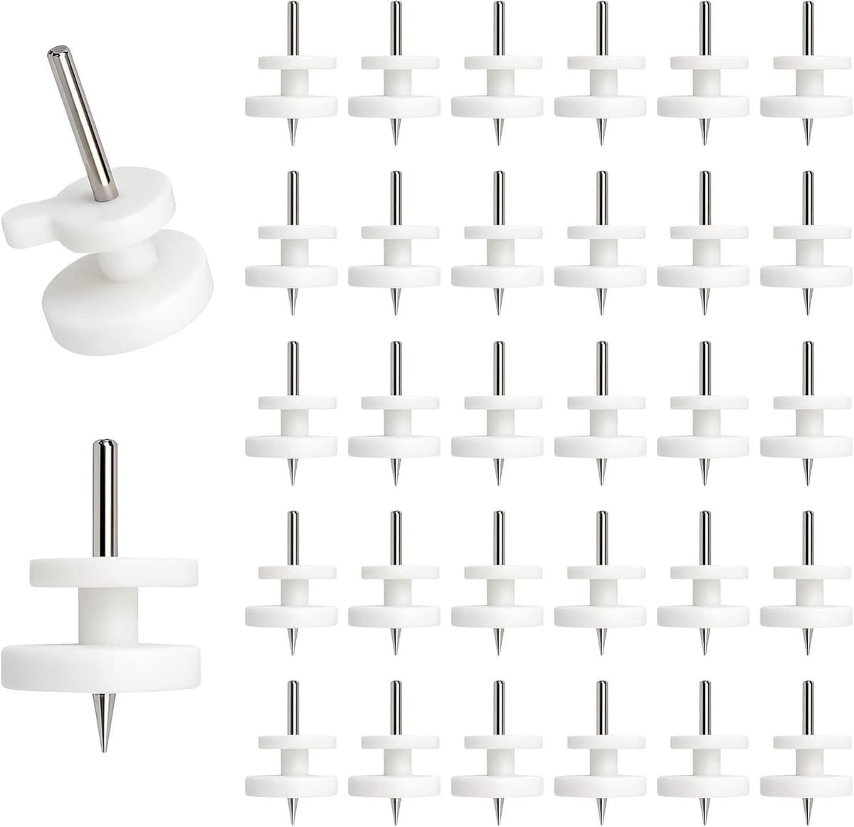 Witte Fotohaken met Mini Spijkers voor Lichte Lijsten - Perfect voor Wanddecoratie en Fotopresentatie