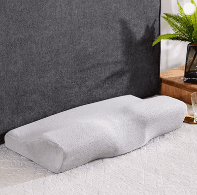 Inspire Essentials OrthoCloud Memory Foam Cervical Pillow For Neck Support And Pain Relief 60x35cm gray