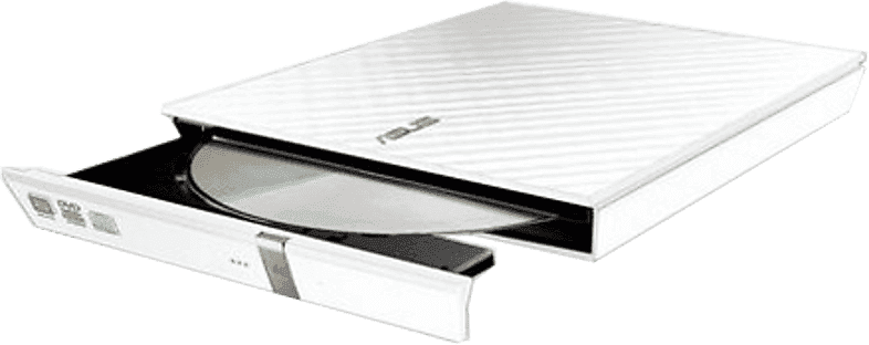 Grabadora de DVD - ASUS SDRW-08D2S-U, Slim retail, Externa, Windows y Mac OS, Blanco