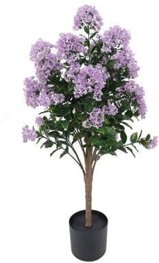 Greensmart Dekor 47 In. Artificial Lilac Plant in black pot. Outdoor/Indoor - Green
