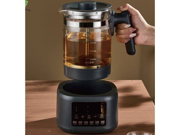Bouilloire électrique 1,3 l avec filtre, Pot de santé intelligent, contrôle de la température du bureau, théière à fleurs en verre, Machine à thé domestique, Thermos automatique