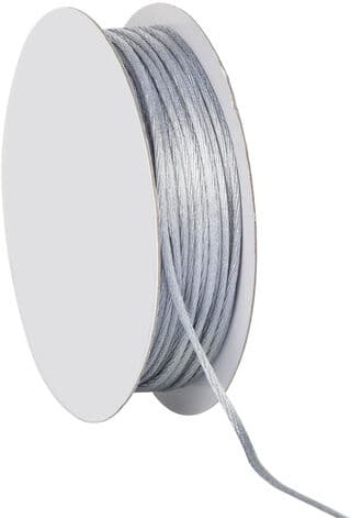 Satinkordel, silber, 2 mm, 20 m
