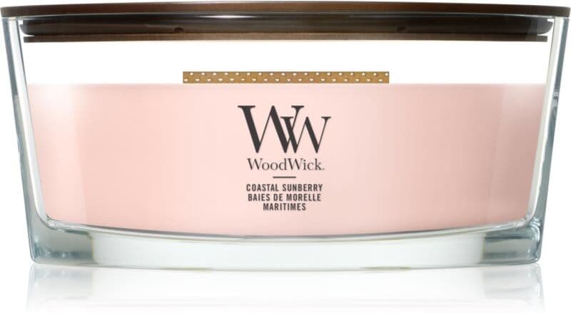 Woodwick Coastal Sunberry αρωματικό κερί με ξύλινο φιτίλι 453.6 γρ