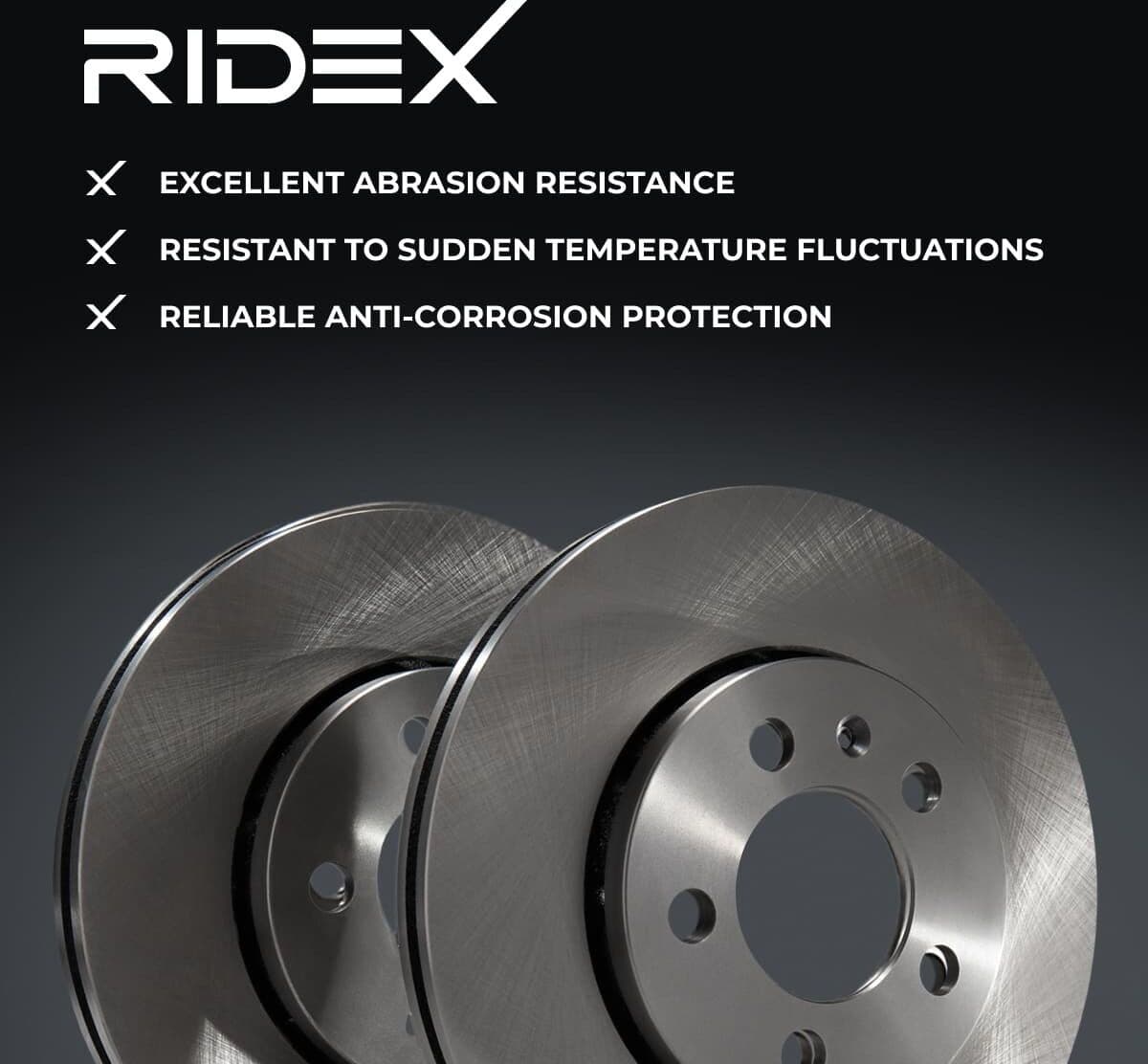RIDEX 82B1266 Disc de frână