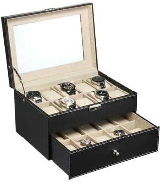 All Categories Goods Leather Display Case Organizer, Slot Grids Watch Box, Glass Jewelry Storage BK Leather Display Case Organizer, Slot Grids Watch Box, Glass Jewelry Storage BK
