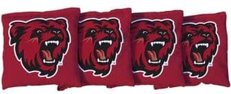 Skip's Garage Bridgewater State Bears Red Cornhole Bags