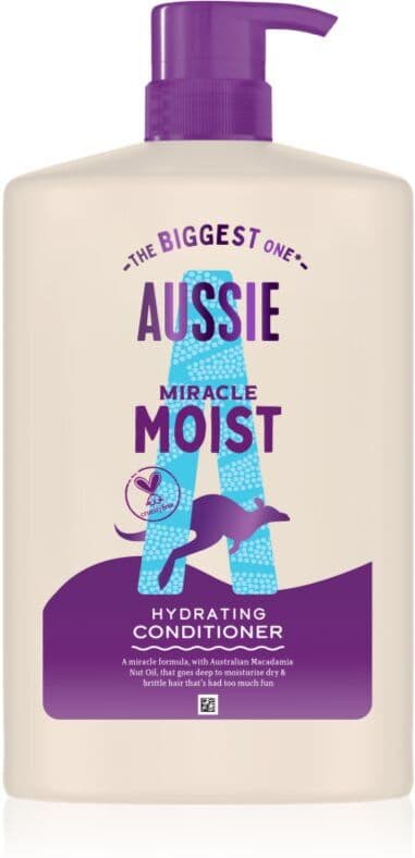 Aussie Miracle Moist ενυδατικό μαλακτικό για ξηρά και κατεστραμμένα μαλλιά 1000 ml