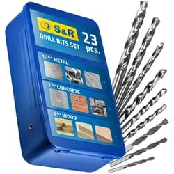 S&R Bohrer-Set HSS M2 Stahl 23-teilig